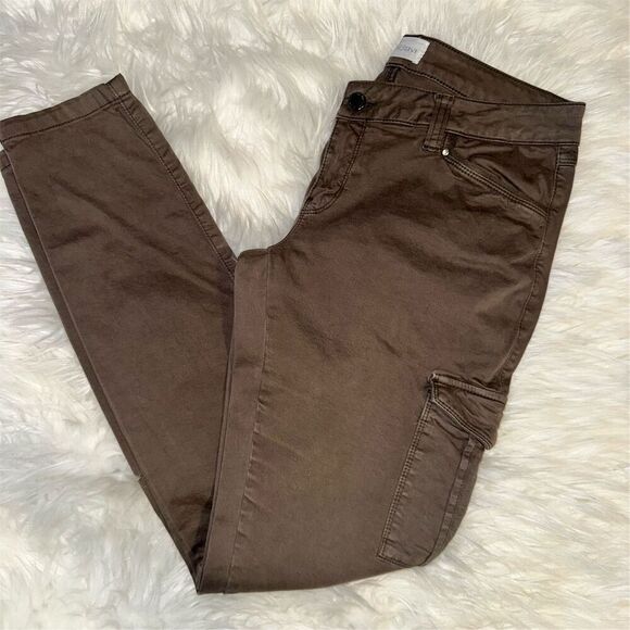 Motivi Women's Brown Straight Leg Cargo Jeans Size 10 Mid Rise - Picture 2 of 16